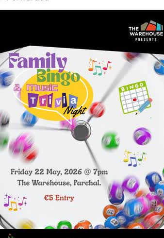 Cartaz do Family Bingo, Music and Trivia Night
